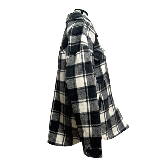 Garage Women’s Plaid Button-Up Coat. Size Large - Picture 5 of 14